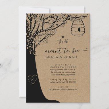 Meant to Bee Couple's Wedding Shower, Engagement I Invitations