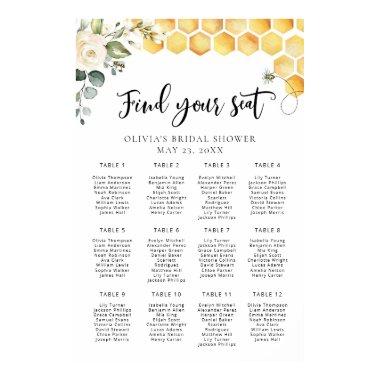 Meant to Bee Floral wedding seating chart