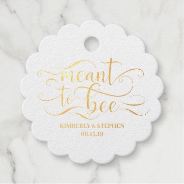 Meant To Bee Honey Foil Favor Tags
