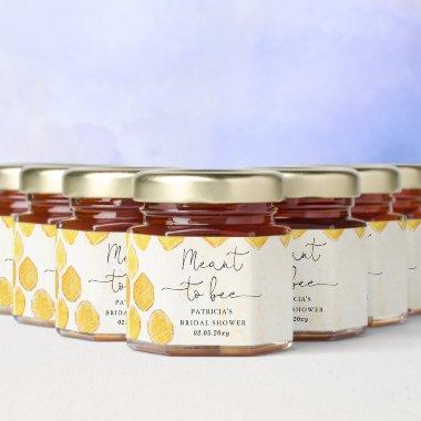 Meant To Bee Honeybee Floral  Honey Jar Favors