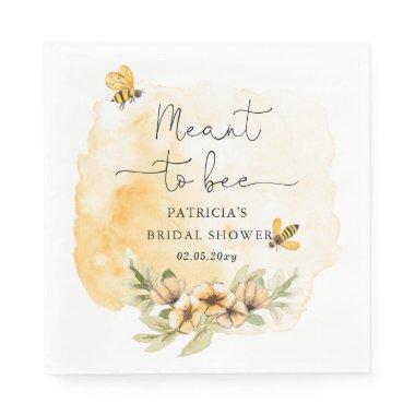Meant To Bee Honeybee Floral  Napkins