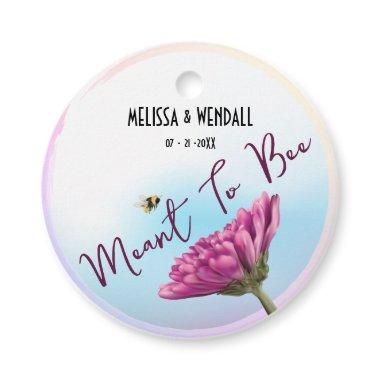 Meant To Bee Mauve Floral Favor Tags