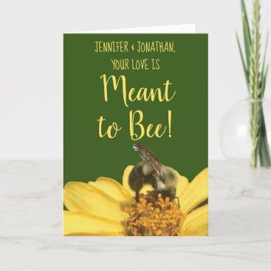 Meant to Bee Photo Wedding Congratulations Invitations
