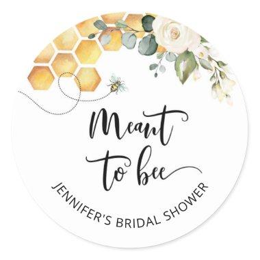 Meant to bee sticker. Bee bridal shower Classic Round Sticker