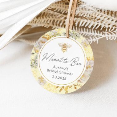 Meant to bee sticker. Bee bridal shower Favor Tags