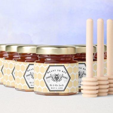 meant to bee Wedding bride groom farm Honey Jar Favors