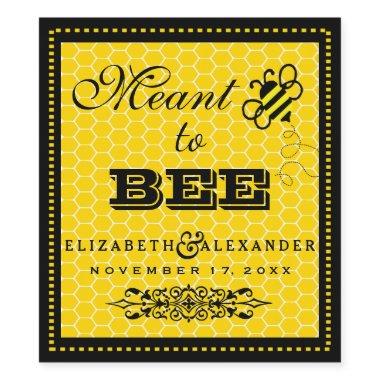 Meant To Bee Wedding Guest Favor Wine Bottle Label