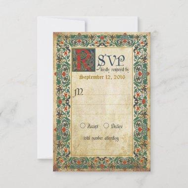 Medieval Manuscript RSVP Card
