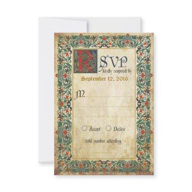 Medieval Manuscript RSVP Card