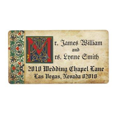 Medieval Manuscript Wedding Label