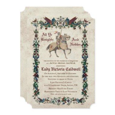 Medieval Renaissance Bridal Shower Invitations