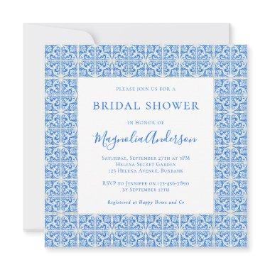 Mediterranean Blue Tile  Square