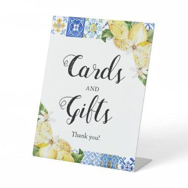 Mediterranean Blue Tile Lemons  and Gift Sign