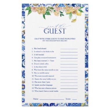 Mediterranean  Find the Guest Game