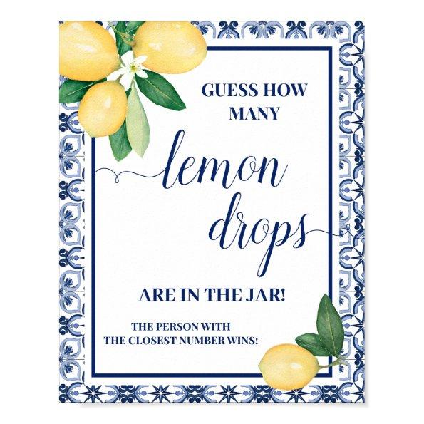 Mediterranean Guess How Many Lemon Drops Game Poster