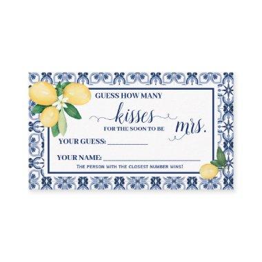 Mediterranean How Many Kisses for Soon Mrs Game Place