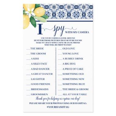 Mediterranean I Spy Wedding Reception Game  Flyer