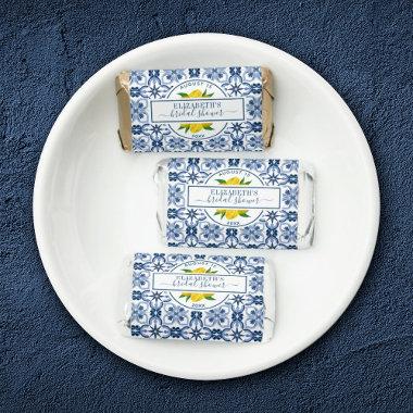 Mediterranean Lemon Blue Tile Bridal Shower Hershey's Miniatures