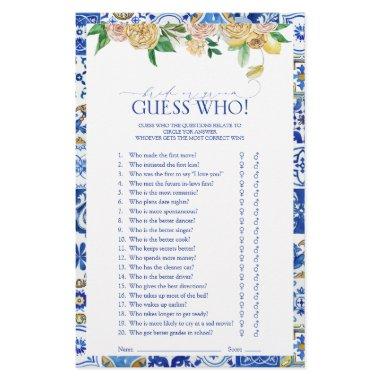 Mediterranean Lemon  Guess Who Game
