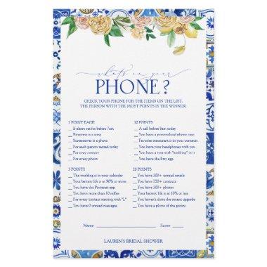 Mediterranean Lemon  Phone Game