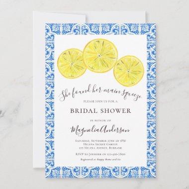 Mediterranean Lemon Citrus Bridal Shower Invitatio Invitations