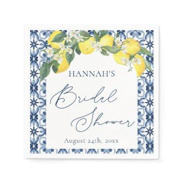 Mediterranean Lemon Main Squeeze Bridal Shower Napkins