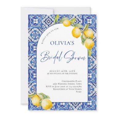 Mediterranean Lemons Blue Tiles