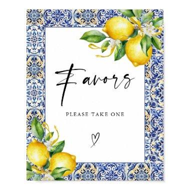 Mediterranean Lemons  Favors Sign