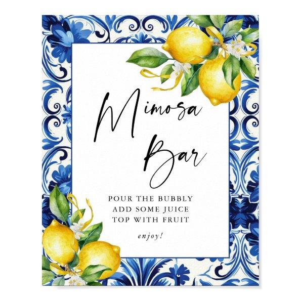 Mediterranean Lemons  Mimosa Bar Sign
