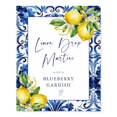 Mediterranean Lemons Lemon Drop Martini Sign