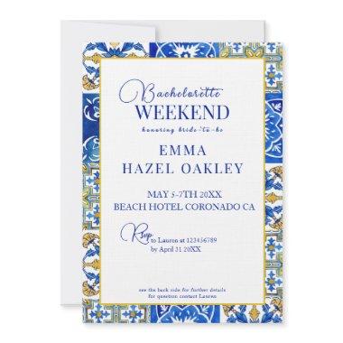 Mediterranean summer modern tile Bridal Weekend
