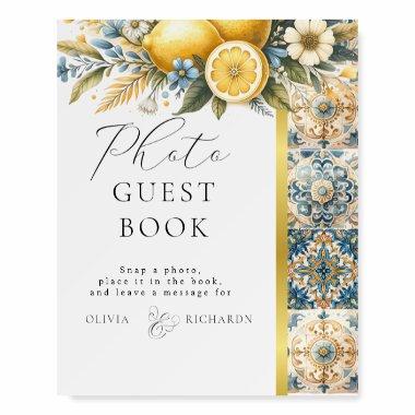 Mediterranean Tile flower Italian Positano Lemon Foam Board