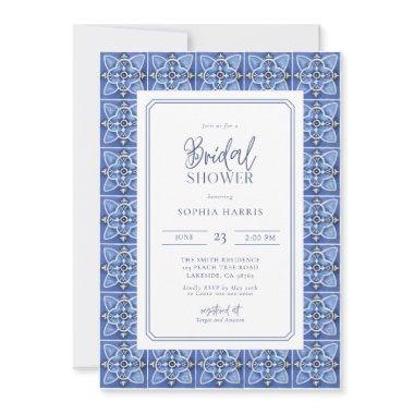 Mediterranean Tiles Bridal Shower Invitations