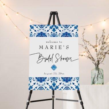 Mediterranean Tiles Greek Bridal Shower Welcome Foam Board