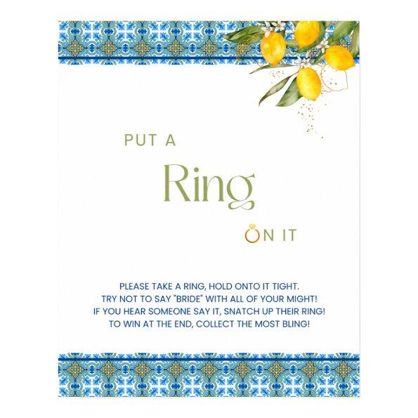 Mediterranean Tiles Put A Ring On It  Poster