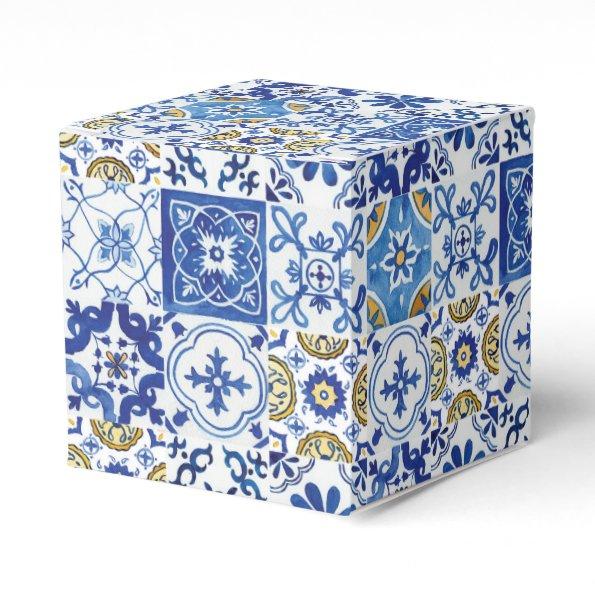 Meditteranean Mosaic Tiles Wedding Bridal Birthday Favor Box