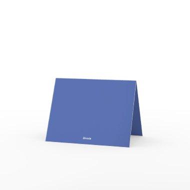 Medium Blue, Dusky Blue Folded Thank You