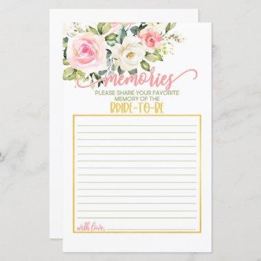 Memories of the Bride - Pink Floral & Gold