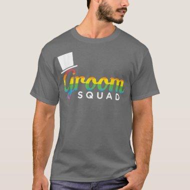 Mens Groom Squad LGBT Gay Bachelor Party T-Shirt