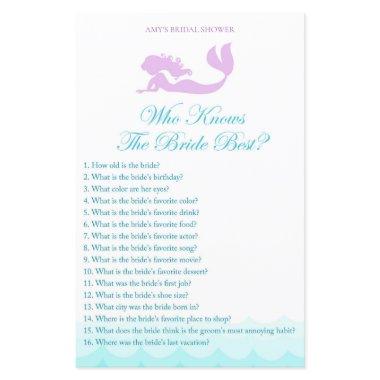 Mermaid  Game - Who knows Bride Best