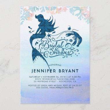 Mermaid Bridal Shower Under The Sea of Love Invitations