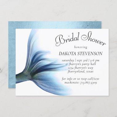 Mermaid Glam | Dusty Ice Blue Luster Sheen Shower Invitations