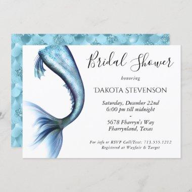 Mermaid Glitz Bridal Shower | Princess Blue Invitations
