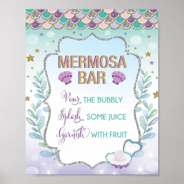 Mermaid Mimosa Bar Mermosa Sign Under the Sea