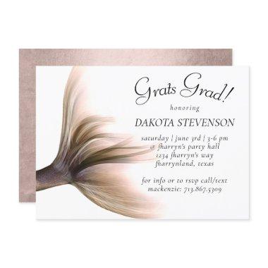 Mermaid Posh | Dusty Terracotta Peach Graduation Invitations