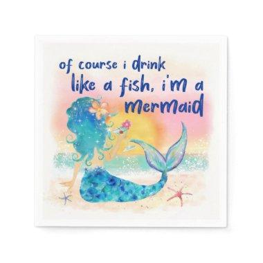 Mermaid Sea | Drink Like A Fish Napkins