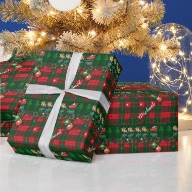 Merry Christmas & Happy New Year! Scotland Pattern Wrapping Paper