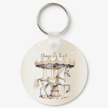 Merry Go Round Circus Carnival Beautiful Cute Keychain