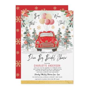 Merry Red Green Gold Winter Drive By