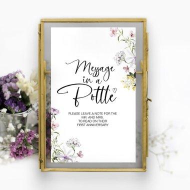 Message in a Bottle Wedding Guest Book Sign